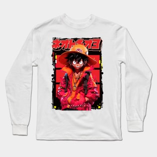 MUGIWARA MONKEY D. LUFFY | One Piece Anime Manga Pop Culture | PROUD OTAKU Long Sleeve T-Shirt